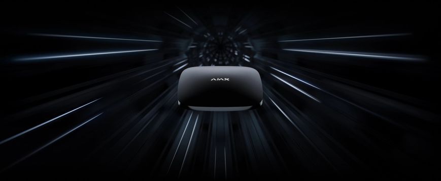 Інтелектуальна охоронна централь Ajax Hub 2, модуль 4G, ethernet, jeweller, бездротова, чорний 000026661 фото