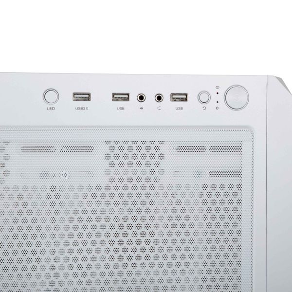 Корпус 2E GAMING Aruba G3313W, без БЖ 1xUSB3.0, 2xUSB2.0, 5x120мм ARGB, VGA 330мм, LCS ready, HUB, TG Side Panel, ATX, білий 2E-G3313W фото