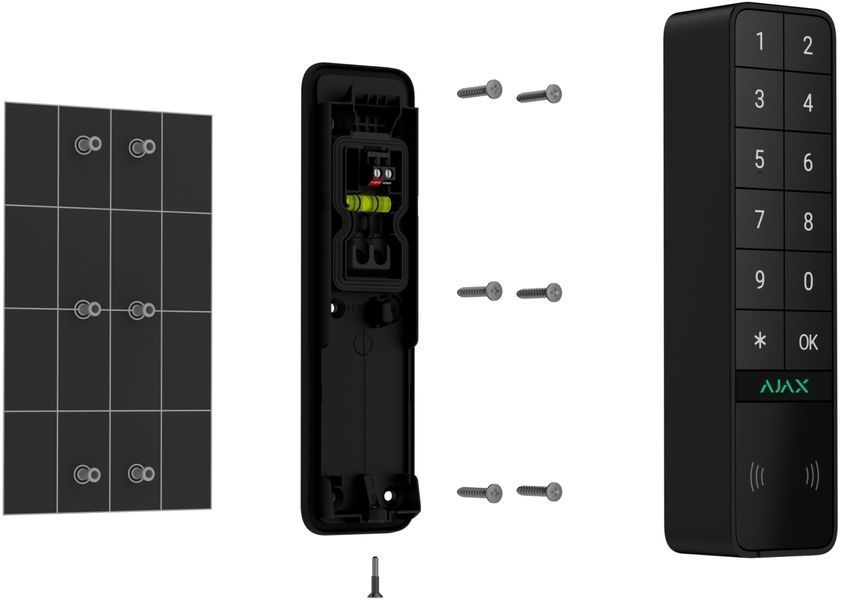 Беспроводная внешняя клавиатура Ajax KeyPad Outdoor Jeweller, черная 000059121 фото