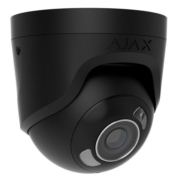 IP-Камера проводная Ajax TurretCam HL black, 5Мп, 4мм, гибридная подсветка IR 50м, белый Led 50м, PoE, True WDR, IP65, ИК 50м, аудио, угол обзора 75&deg;&ndash;85&deg;, купольная, чёрная 000059517 фото