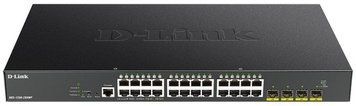 Комутатор 24xGE PoE, 4xSFP+, 370W, WebSmart D-Link DGS-1250-28XMP DGS-1250-28XMP фото
