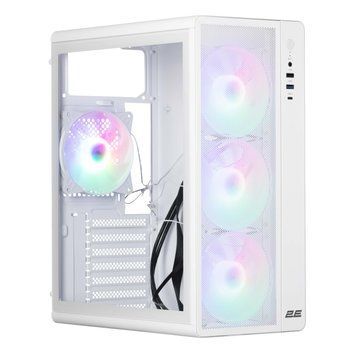 Корпус 2E GAMING Credo Plus V510W без БП, 1xUSB3.0, 1х USB 2.0, 1xUSB Type-C, 4x120мм RGB Rainbow, VGA 310мм, TG Side Panel, ATX, белый 2E-V510W фото