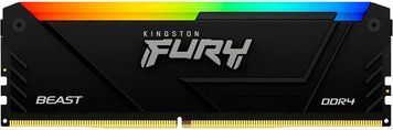 Пам'ять ПК Kingston DDR4 16GB 3200 FURY Beast RGB KF432C16BB2A/16 фото