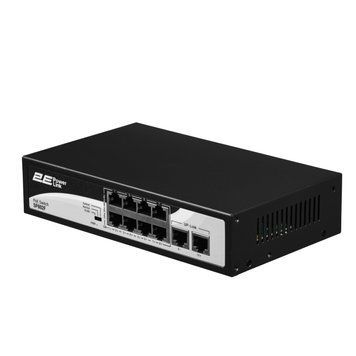 Комутатор 2E PowerLink SP802F 10xFE (8xPoE, 2xUplink), 96Вт, Некерований 2E-SP802F-2 фото