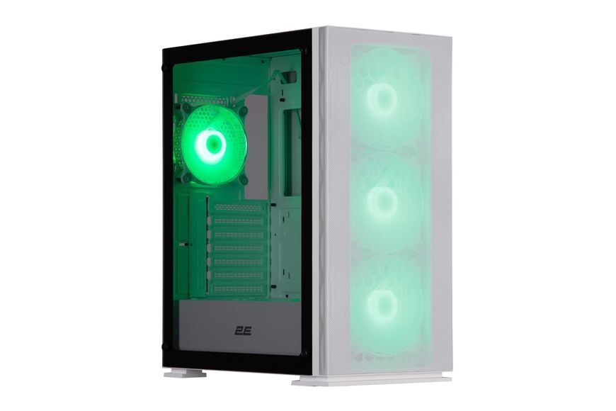 Корпус 2E GAMING Virtus Neo G3301NW без БП 2xUSB3.0, 1xUSB 2.0 3x140мм ARGB, 1x120мм ARGB VGA 340мм LCS ready контроллер с пультом TG Side Panel ATX белый 2E-G3301NW фото