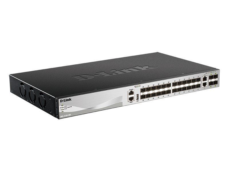 Комутатор 24xSFP, 4xGE/SFP, 2x10GE, 4xSFP+, L3 D-Link DGS-3130-30S DGS-3130-30S фото