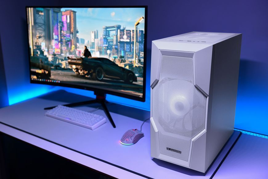 Корпус 2E GAMING Turbo G2057W без БП 2xUSB3.0, 1xUSB2.0 1x200мм ARGB, 3x120мм ARGB VGA 345мм LCS ready HUB TG Side Panel ATX белый 2E-G2057W фото
