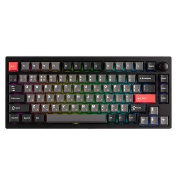 Клавіатура механічна Lemokey P1 Pro 84Key, Keychron Super Banana, WL/BT/USB-A, QMK/VIA, Hot-Swap, EN/UKR, RGB, Knob, Carbon Black P1P-M4-UA фото