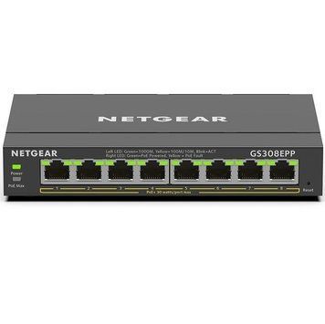 Комутатор NETGEAR GS308EPP 8xGE PoE, 123Вт, WebSmart GS308EPP-100PES фото