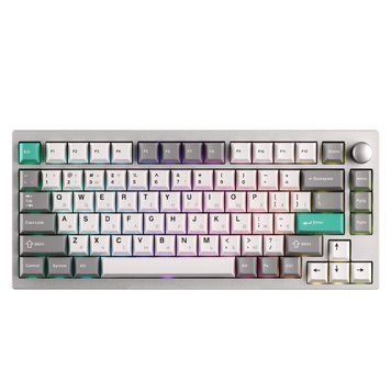 Клавіатура механічна Lemokey P1 Pro 84Key, Keychron Super Banana, WL/BT/USB-A, QMK/VIA, Hot-Swap, EN/UKR, RGB, Knob, Space Silver P1P-X4-UA фото