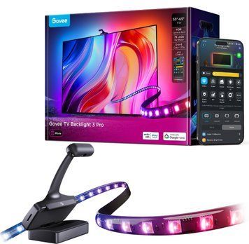 Набір адаптивного підсвічування Govee R2A80 Three-camera TV Backlight 55-65', RGBIC, WI-FI/Bluetooth, чорний R2A80C11 фото