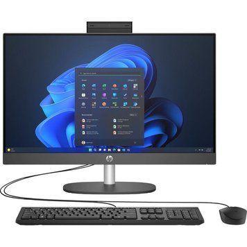 Комп'ютер персональний моноблок HP 240-G10 23.8" FHD IPS AG, Intel U5-125U, 8GB, F512GB, UMA, WiFi, кл+м, DOS, чорний D10FBET фото
