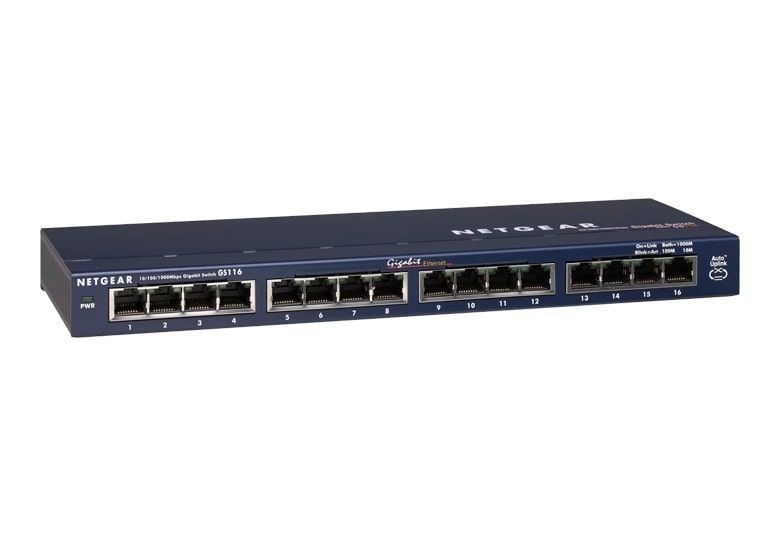 Комутатор 16xGE, Некерований NETGEAR GS116GE GS116GE фото
