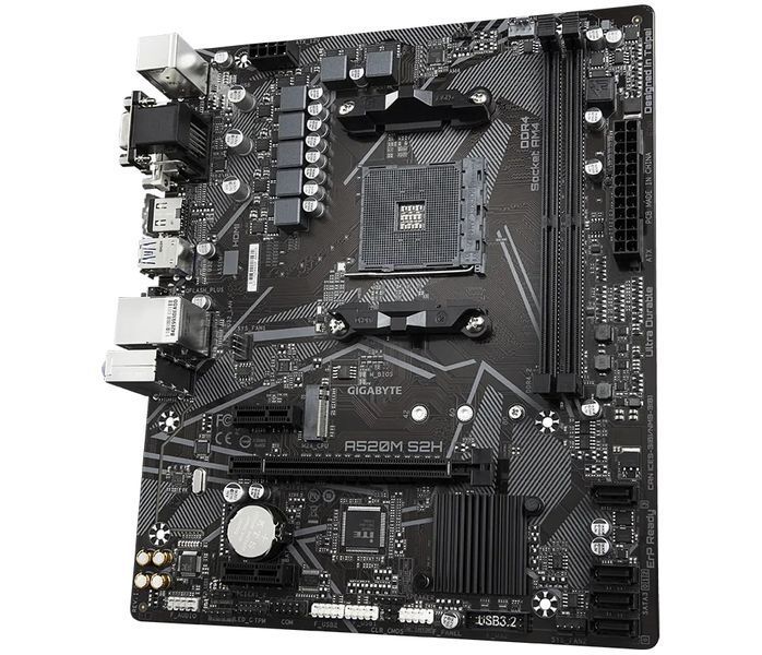 Материнська плата GIGABYTE A520M S2H sAM4 A520 2xDDR4 HDMI DVI D-Sub mATX A520M_S2H фото