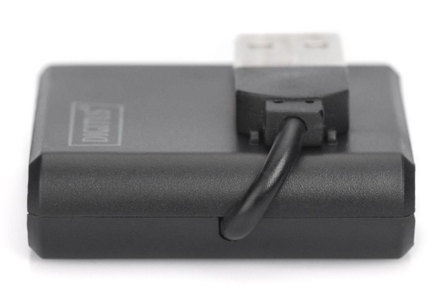 Концентратор DIGITUS USB 2.0, 4 порта, чорний DA-70217 фото