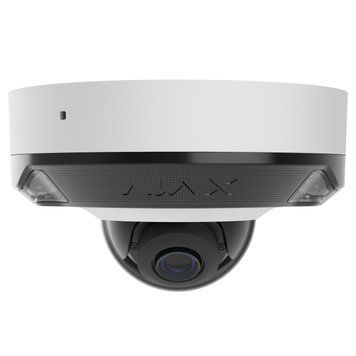 IP-Камера дротова Ajax DomeCam Mini HL white, 8мп, 2.8мм, гібридне підсвічування IR 15м, білий Led 15м, Poe, True WDR, IP 65, ІЧ 15м, аудіо, кут огляду 100&deg; до 110&deg;, міні купольна, біла 000059526 фото