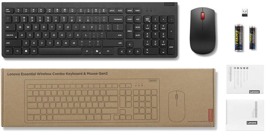 Комплект клавіатура та миша Lenovo Essential Wireless Keyboard and Mouse Combo Gen2 Ukraine 4X31N50709 фото