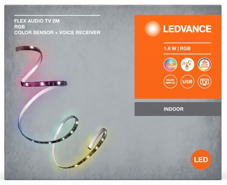 Лента светодиодная LEDVANCE FLEX AUDIO TV 1,8W, 2M RGB COLORSEN USB 4099854095283 фото