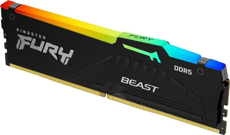 Память ПК Kingston DDR5 16GB 5600 FURY Beast RGB KF556C40BBA-16 фото