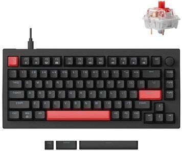 Клавіатура механічна Lemokey X4 84Key, Keychron Red, USB-A, QMK/VIA, EN/UKR, Red led, чорний X4-A1-UA фото