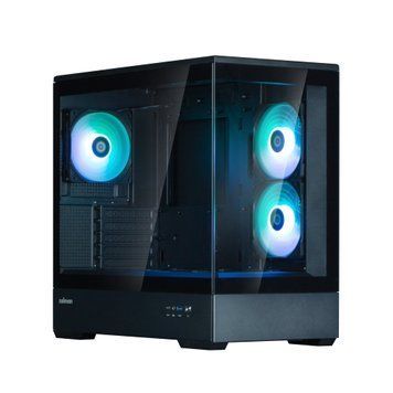 Корпус Zalman P30 Black V2, без БП, 1xUSB3.0, 1хUSB Type-C, 3x120мм ARGB, TG Front/Side Panel, mATX, чёрный P30BLACKV2 фото