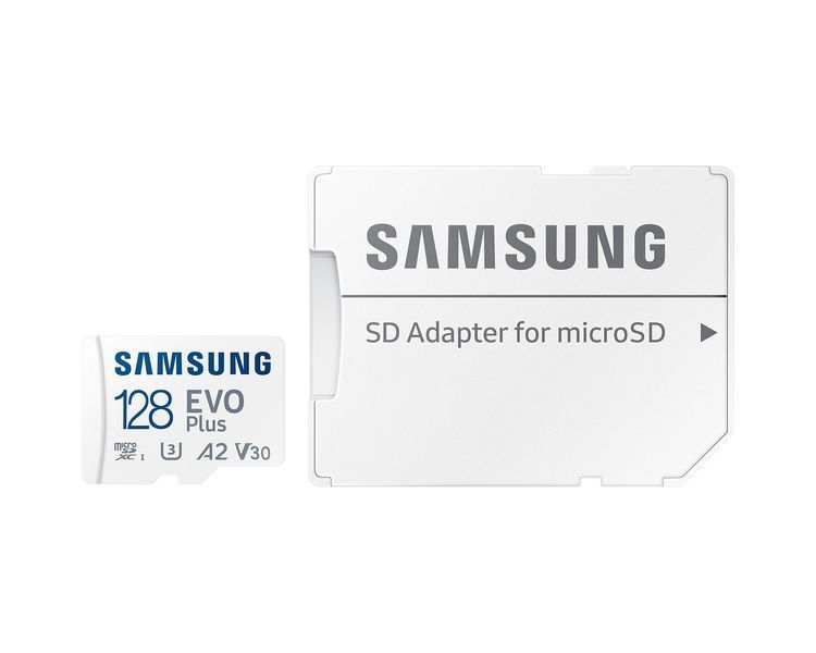 Карта памяти Samsung microSD 128GB C10 UHS-I R130MB/s Evo Plus + SD MB-MC128SA/EU фото