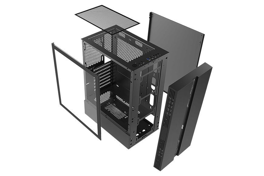 Корпус 2E GAMING Runa G2107 без БЖ 1xUSB3.0, 2xUSB2.0, 1x120мм ARGB, VGA 325мм, LCS ready, TG Side Panel, ATX, чорний 2E-G2107 фото