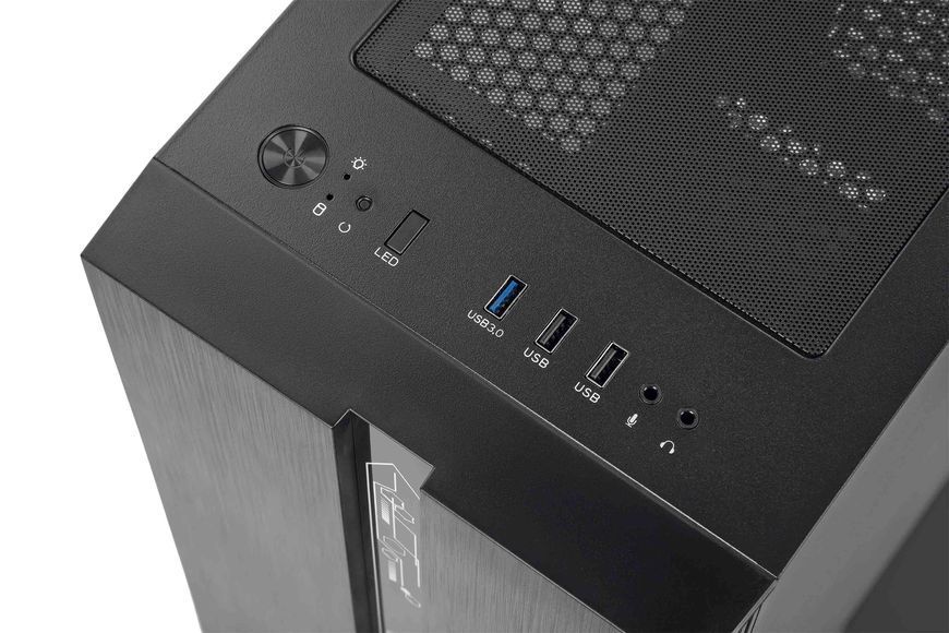 Корпус 2E GAMING Runa G2107 без БЖ 1xUSB3.0, 2xUSB2.0, 1x120мм ARGB, VGA 325мм, LCS ready, TG Side Panel, ATX, чорний 2E-G2107 фото