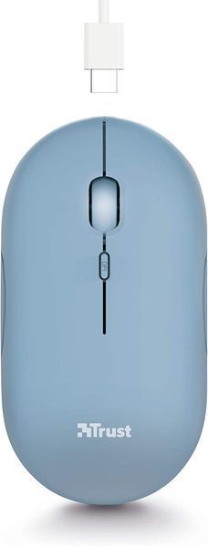 Мышь Trust Puck Rechargeable, Ultra-Thin, BT/WL, Silent, Синій 24126_TRUST фото