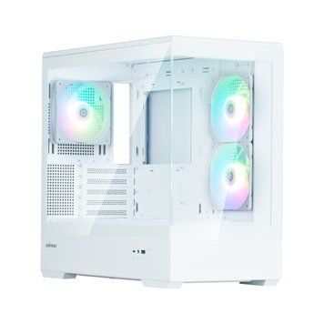 Корпус Zalman P30 White V2, без БП, 1xUSB3.0, 1хUSB Type-C, 3x120мм ARGB, TG Front/Side Panel, mATX, белый P30WHITEV2 фото