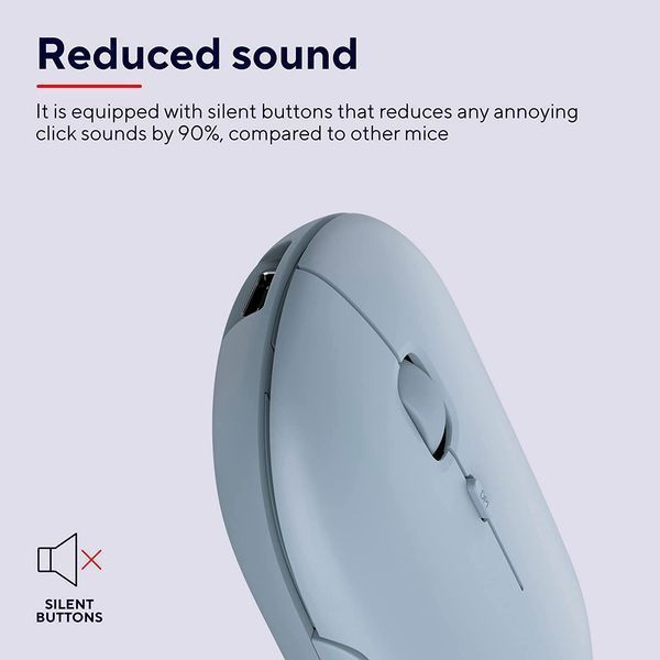 Мышь Trust Puck Rechargeable, Ultra-Thin, BT/WL, Silent, Синій 24126_TRUST фото