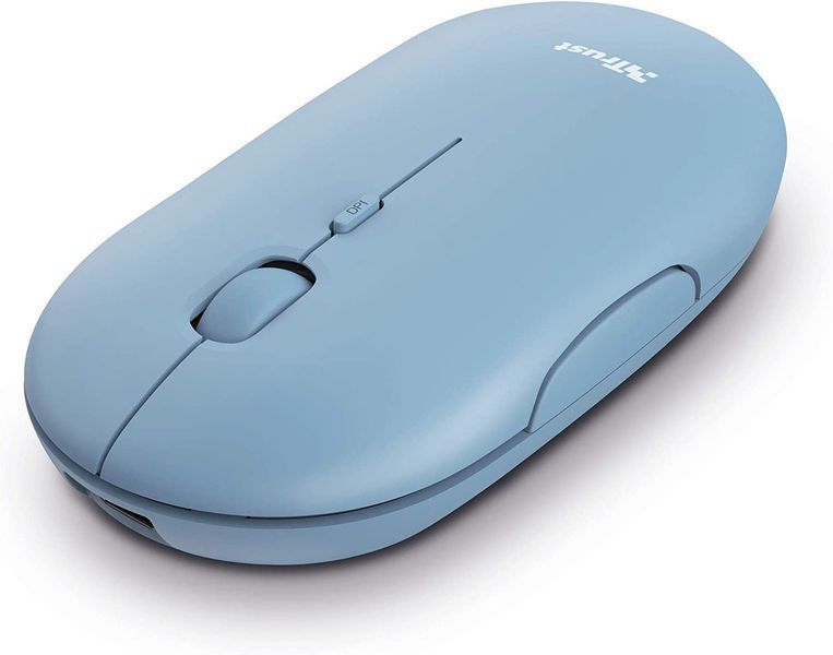 Мышь Trust Puck Rechargeable, Ultra-Thin, BT/WL, Silent, Синій 24126_TRUST фото