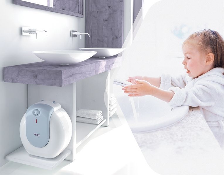 Водонагрівач електр. TESY Bilight Compact 10U GCU 1020 L52 RC, 10л, 2кВт, монтаж під мийкою, мех. кер-ння, B, білий 304142 фото