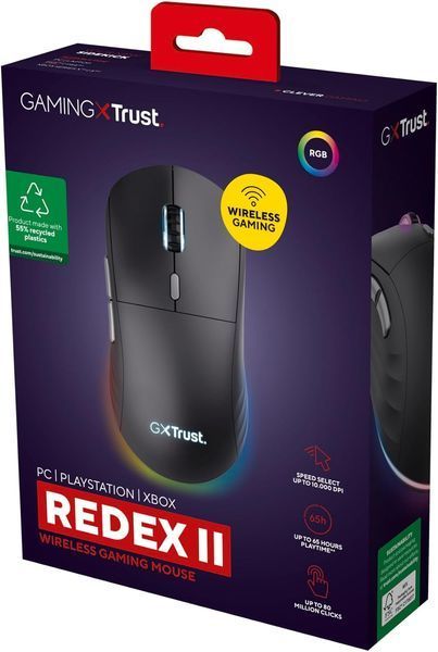 Миша Trust GXT 926 REDEX II, WL/USB-A/USB-C, чорний 25126_TRUST фото