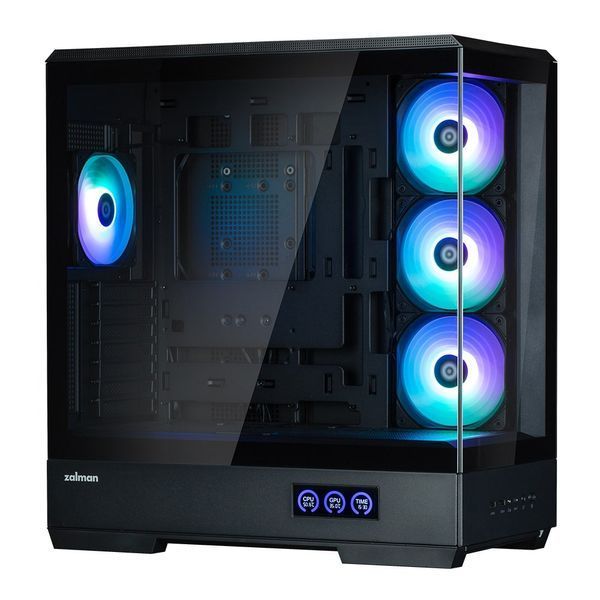 Корпус Zalman P50 DS без БП, 2xUSB3.0, 1xUSBType-C, 4x120мм ARGB, VGA 435мм, LCS ready, TG Side Panel, ATX, чёрный P50DSBLACK фото