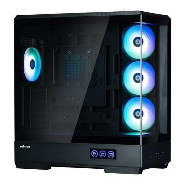 Корпус Zalman P50 DS без БП, 2xUSB3.0, 1xUSBType-C, 4x120мм ARGB, VGA 435мм, LCS ready, TG Side Panel, ATX, чёрный P50DSBLACK фото