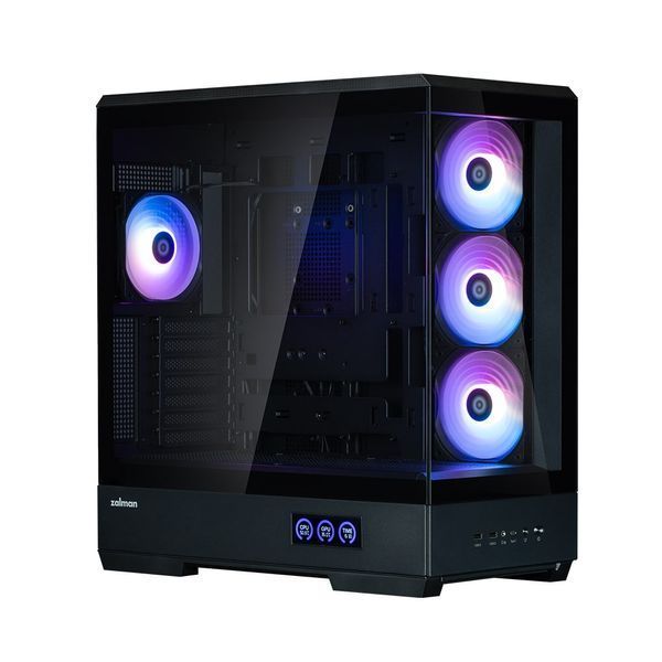 Корпус Zalman P50 DS без БП, 2xUSB3.0, 1xUSBType-C, 4x120мм ARGB, VGA 435мм, LCS ready, TG Side Panel, ATX, чёрный P50DSBLACK фото