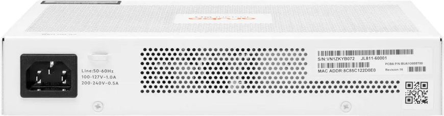Коммутатор HPE Aruba Instant On 1830, 8xGE ports, PoE Class 4 65W (ports 1-4), LT Warranty JL811A фото