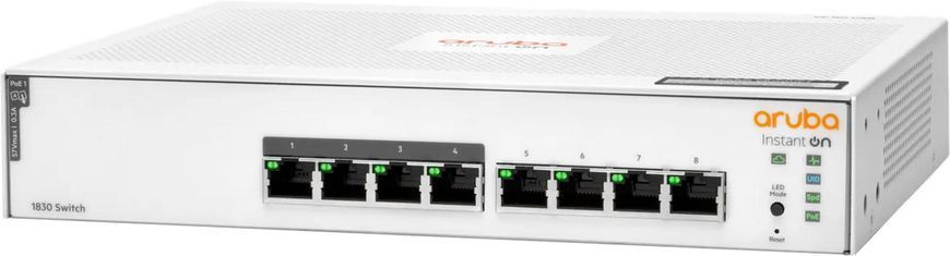 Коммутатор HPE Aruba Instant On 1830, 8xGE ports, PoE Class 4 65W (ports 1-4), LT Warranty JL811A фото