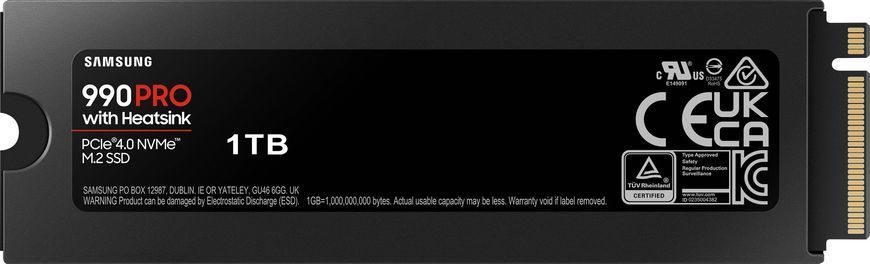 Накопичувач SSD Samsung M.2 1TB PCIe 4.0 990PRO + радіатор MZ-V9P1T0CW фото