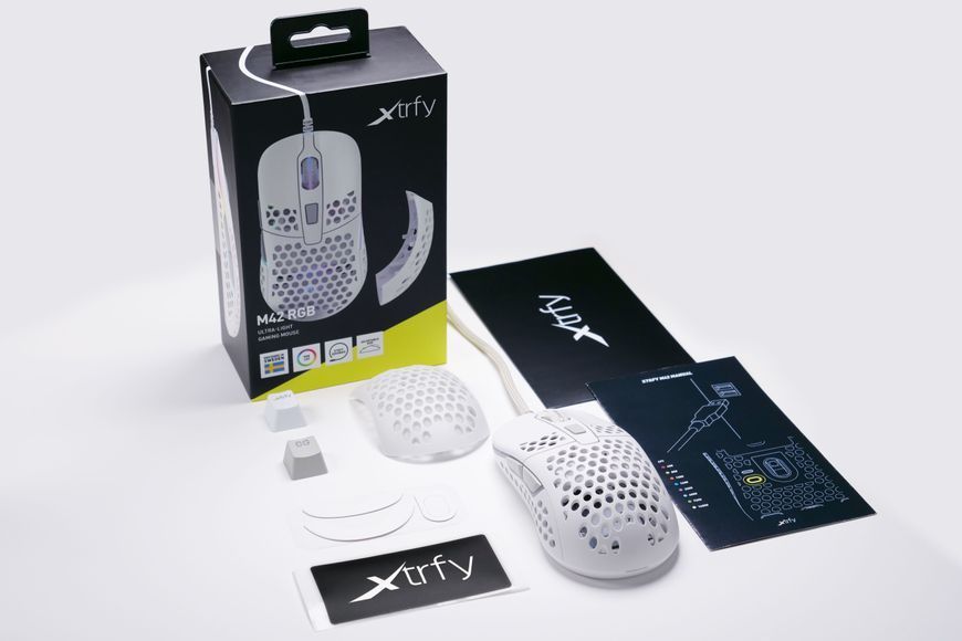 Миша Xtrfy M42, USB-A, RGB, білий XG-M42-RGB-WHITE фото