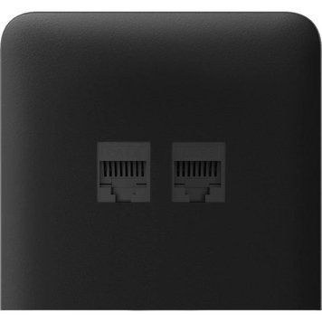 Бічна панель для вбудованої інтернет-розетки Ajax SideCover LAN Vertical чорна (126220.319.BL) 000059104 фото