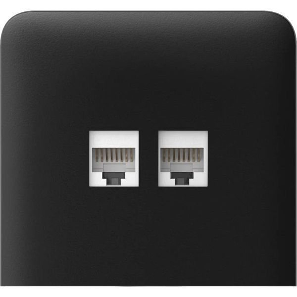 Боковая панель для встроенной интернет-розетки Ajax SideCover LAN Vertical черная (126220.319.BL) 000059104 фото
