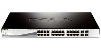 Комутатор 24xGE PoE, 4xGE/SFP, 193Вт, WebSmart D-Link DGS-1210-28P DGS-1210-28P фото
