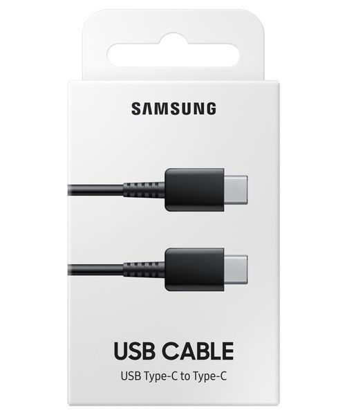 Кабель USB-C > USB-C заряджання/синхронізації Samsung 1м, Type-C, 3A, 60Вт, чорний EP-DA705BBRGRU фото