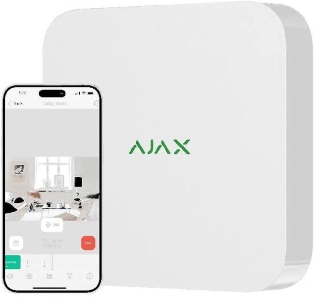 Мережевий відеореєстратор Ajax NVR, 8 каналів, білий 000034516 фото
