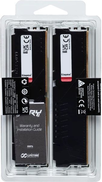 Память ПК Kingston DDR5 32GB KIT (16GBx2) 5600 FURY Beast EXPO KF556C36BBEK2-32 фото