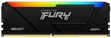 Память ПК Kingston DDR4 32GB KIT (16GBx2) 3200 FURY Beast RGB KF432C16BB12AK2/32WP фото