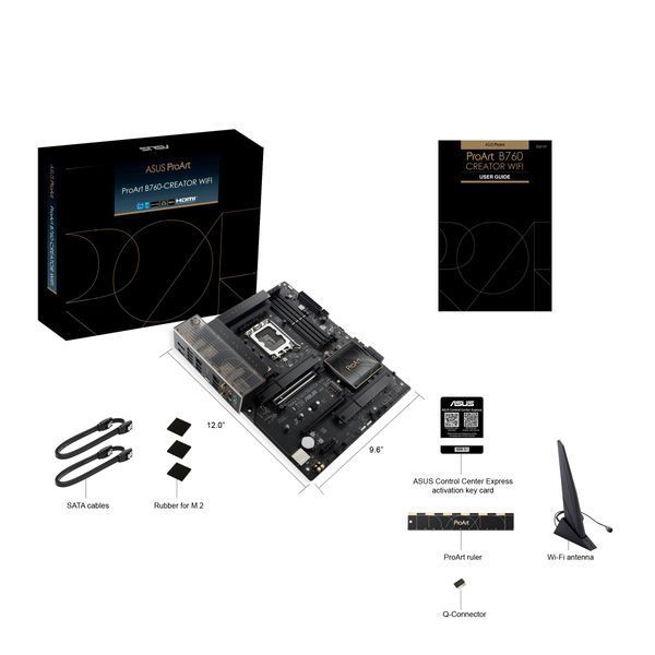 Материнcкая плата ASUS PROART B760-CREATOR WIFI s1700 B760 4xDDR5 M.2 HDMI DP Wi-Fi BT ATX 90MB1FY0-M1EAY0 фото