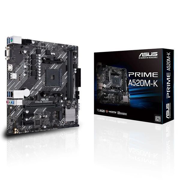 Материнcька плата ASUS PRIME A520M-K sAM4 A520 2xDDR4 HDMI D-Sub mATX 90MB1500-M0EAY0 фото